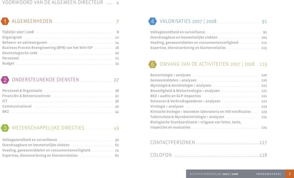 .. 28 Financiën & Beheerscontrole... 32 ICT... 36 Communicatiecel... 40 BKZ... 44 3 WETENSCHAPPELIJKE directies... 49 Volksgezondheid en surveillance... 50 Overdraagbare en besmettelijke ziekten.