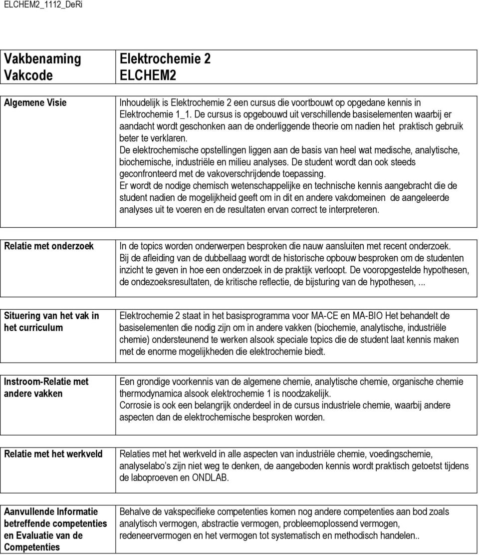 De elektrochemische opstellingen liggen aan de basis van heel wat medische, analytische, biochemische, industriële en milieu analyses.