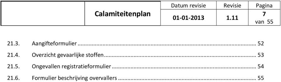 21.5. Ongevallen registratieformulier.