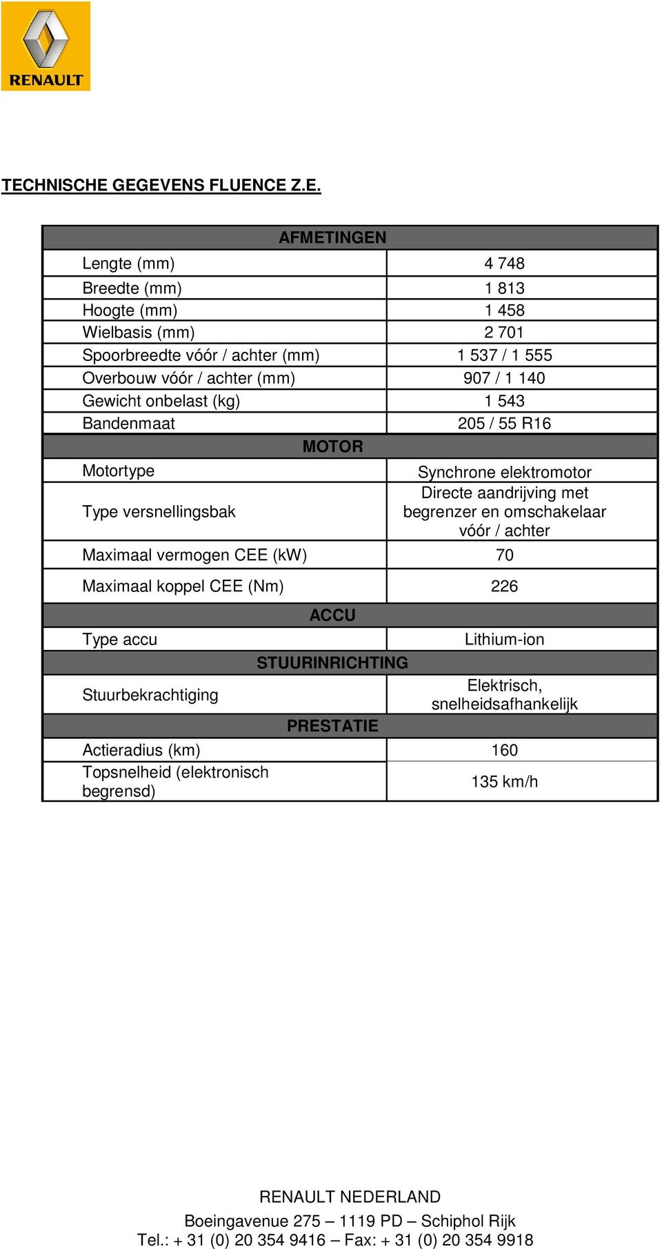 elektromotor Directe aandrijving met begrenzer en omschakelaar vóór / achter Maximaal vermogen CEE (kw) 70 Maximaal koppel CEE (Nm) 226 Type accu