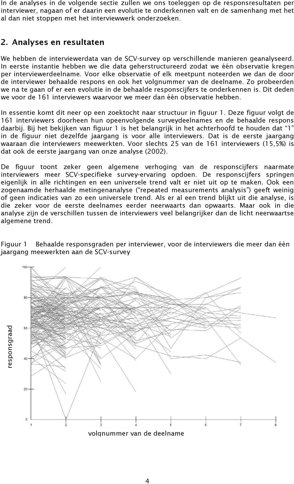 In eerste instantie hebben we die data geherstructureerd zodat we één observatie kregen per interviewerdeelname.