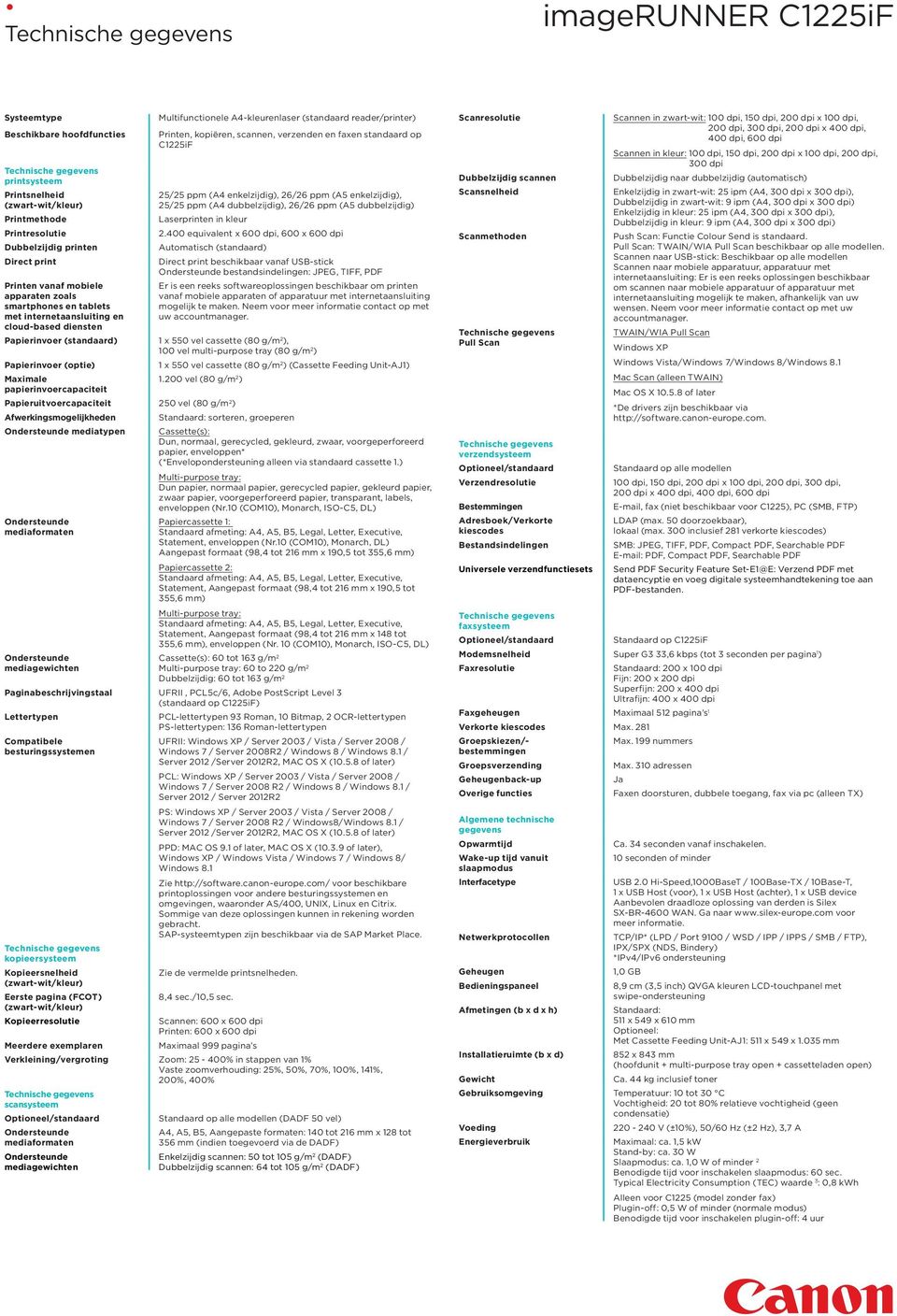 26/26 ppm (A5 enkelzijdig), 25/25 ppm (A4 dubbelzijdig), 26/26 ppm (A5 dubbelzijdig) Laserprinten in kleur 2.