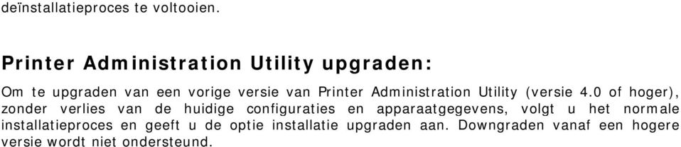 Administration Utility (versie 4.