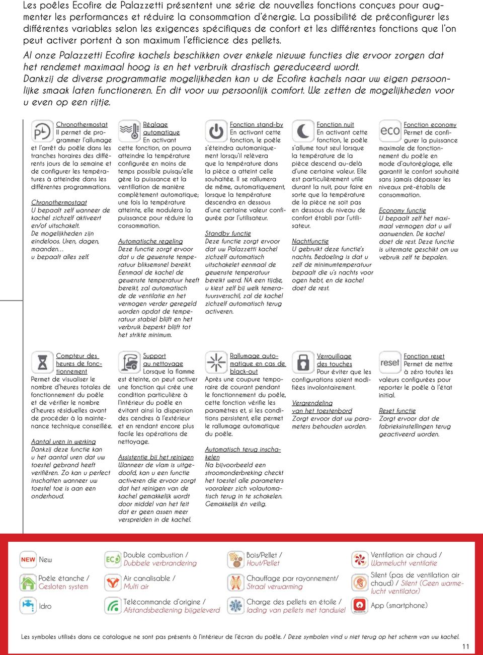 Al onze Palazzetti Ecofire kachels beschikken over enkele nieuwe functies die ervoor zorgen dat het rendemet maximaal hoog is en het verbruik drastisch gereduceerd wordt.