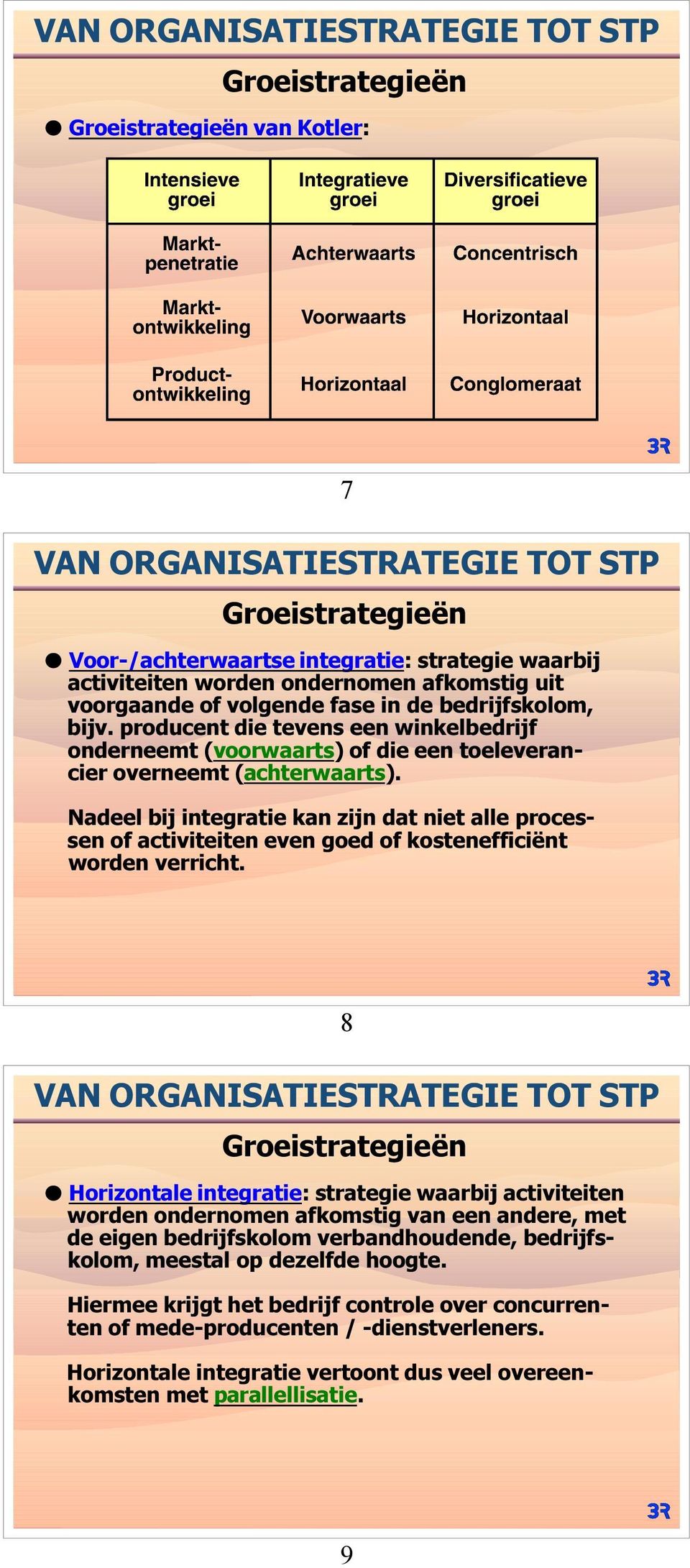 Nadeel bij integratie kan zijn dat niet alle processen of activiteiten even goed of kostenefficiënt worden verricht.