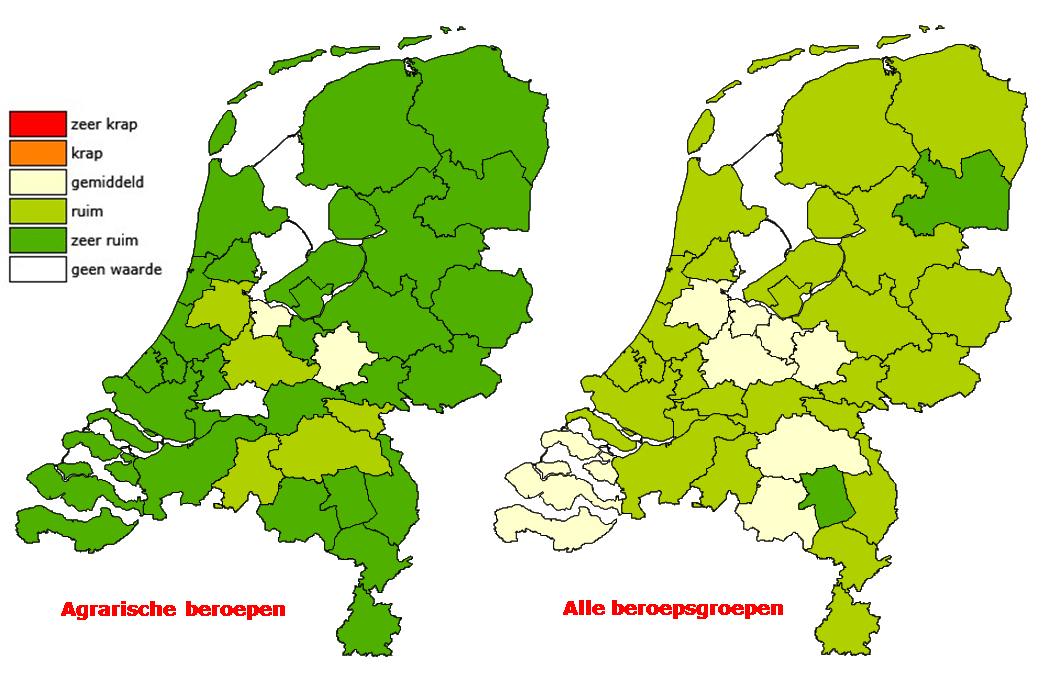 Dat de sector te maken heeft met (tijdelijke) overschotten op de arbeidsmarkt wordt bevestigd door de door UWV ontwikkelde spanningsindicator.