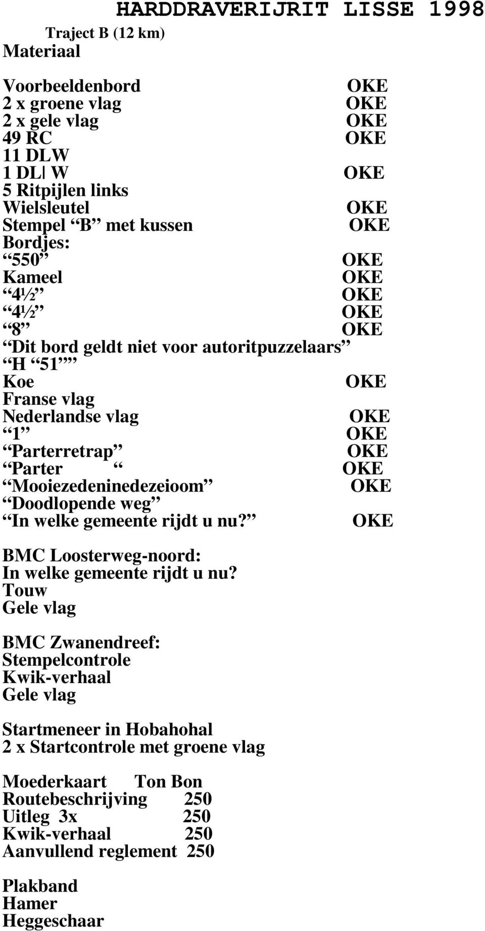 welke gemeente rijdt u nu? BMC Loosterweg-noord: In welke gemeente rijdt u nu?