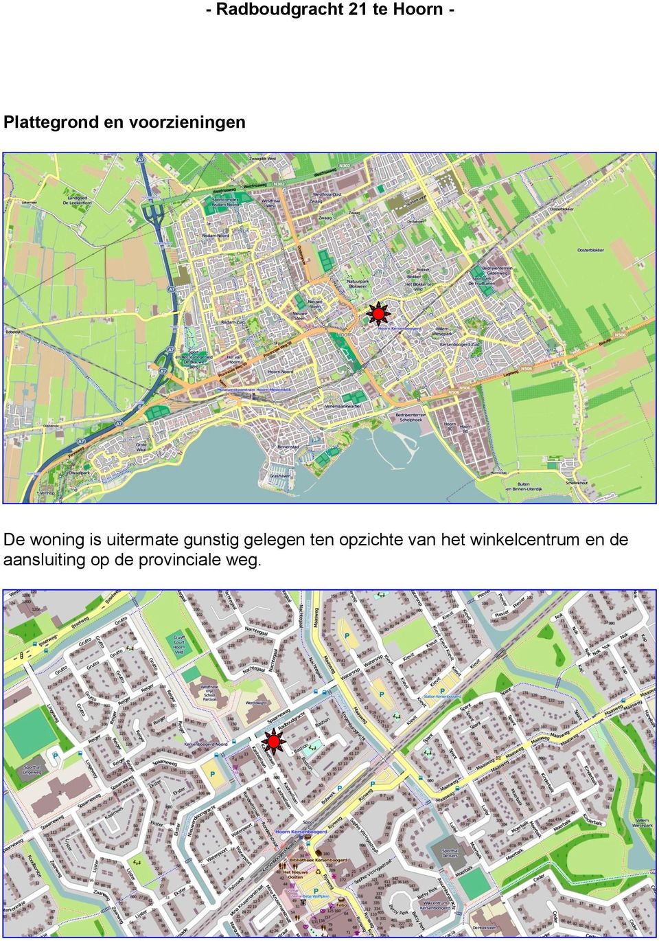 ten opzichte van het winkelcentrum