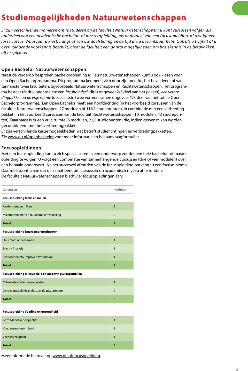 Ook als u twijfelt of u over voldoende voorkennis beschikt, biedt de faculteit een aantal mogelijkheden om basiskennis in de bètavakken bij te spijkeren.