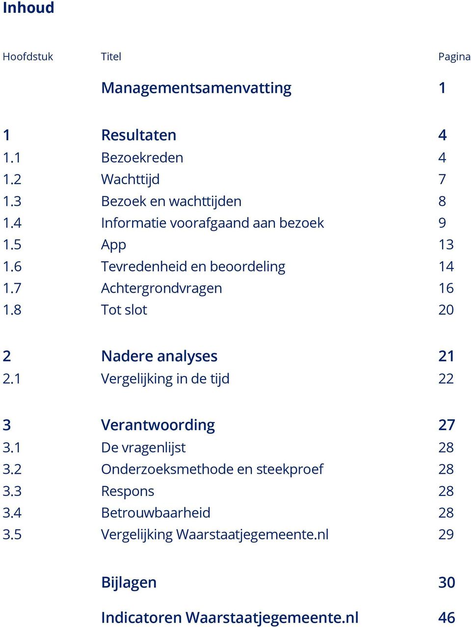 7 Achtergrondvragen 16 1.8 Tot slot 20 2 Nadere analyses 21 2.1 Vergelijking in de tijd 22 3 Verantwoording 27 3.