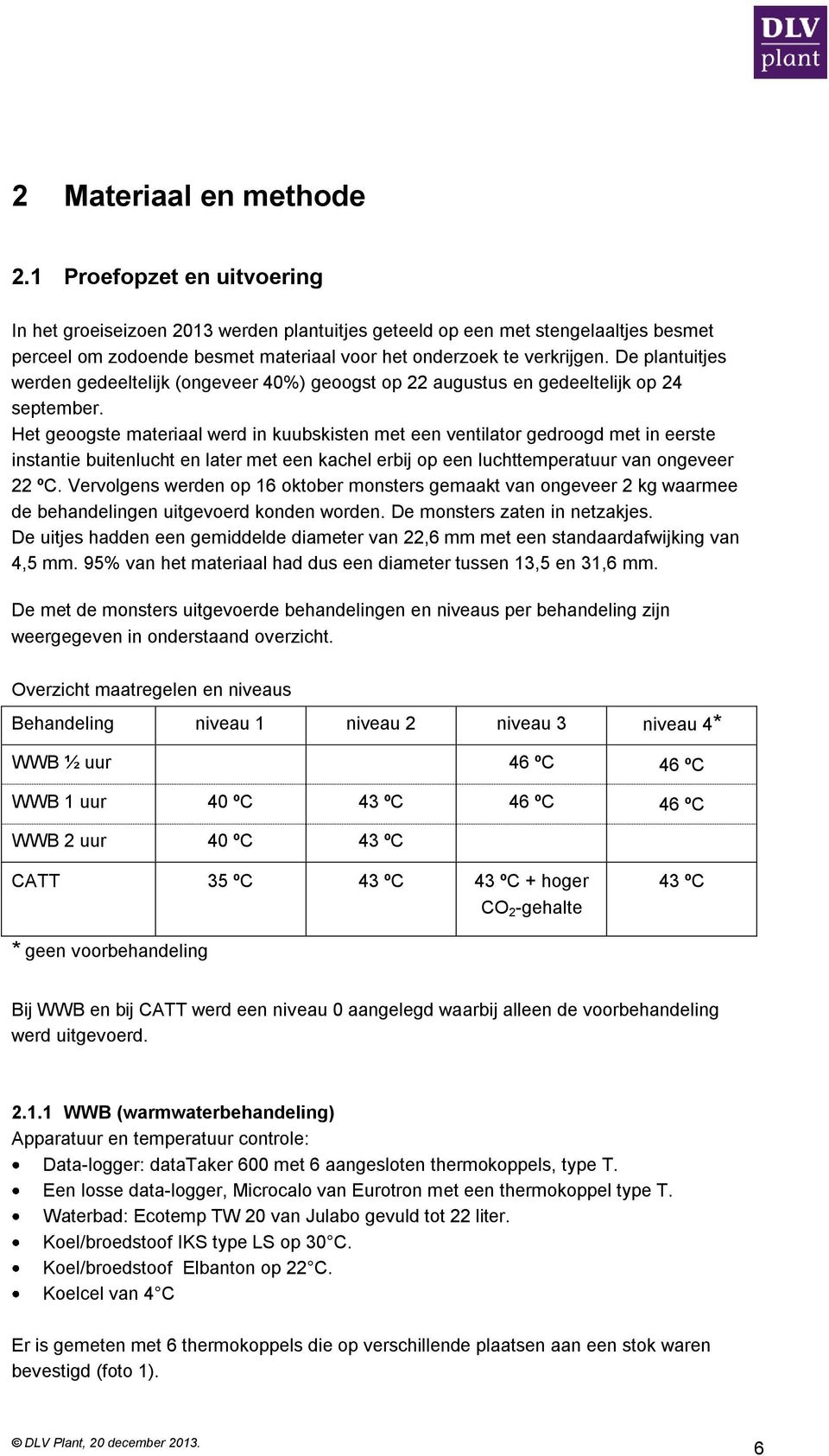 De plantuitjes werden gedeeltelijk (ongeveer %) geoogst op 22 augustus en gedeeltelijk op 24 september.