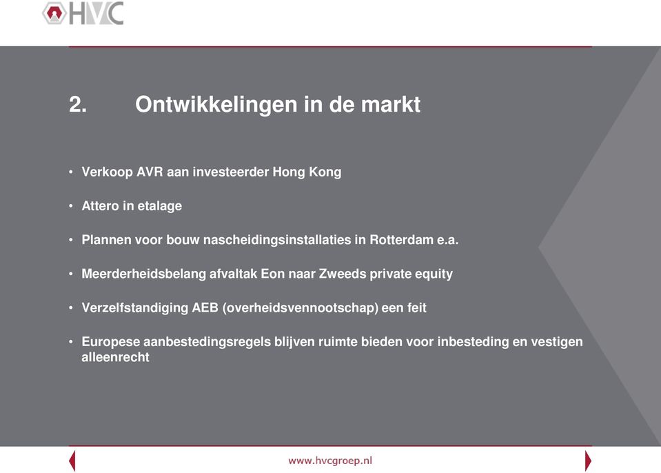 Eon naar Zweeds private equity Verzelfstandiging AEB (overheidsvennootschap) een feit