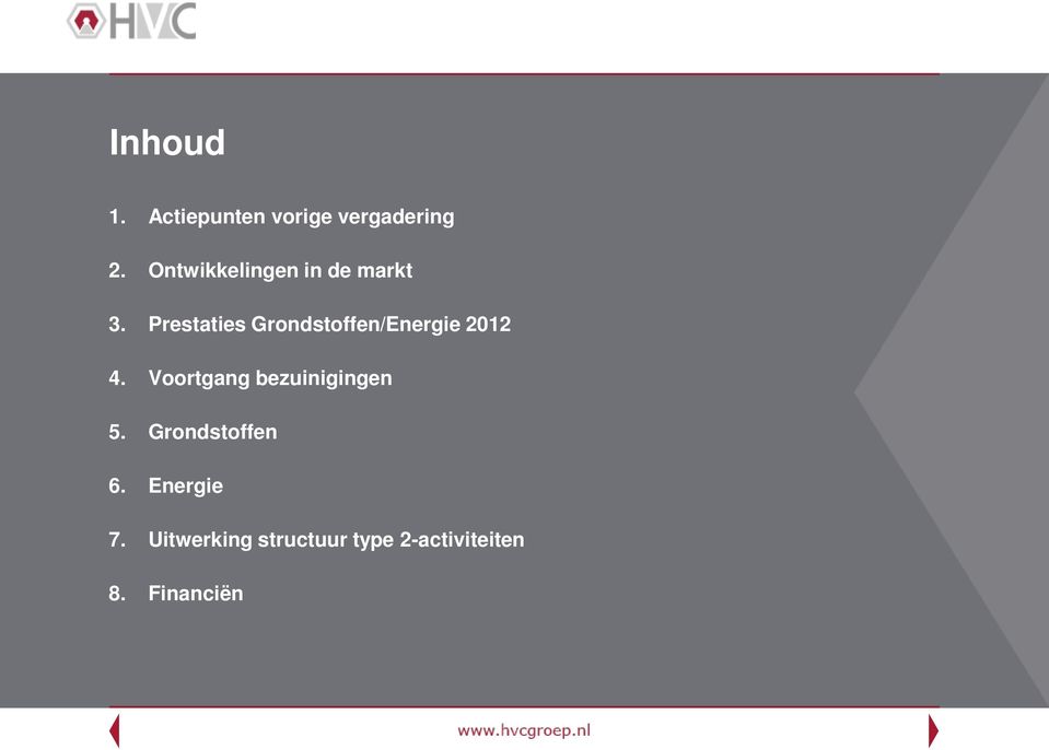 Prestaties Grondstoffen/Energie 2012 4.