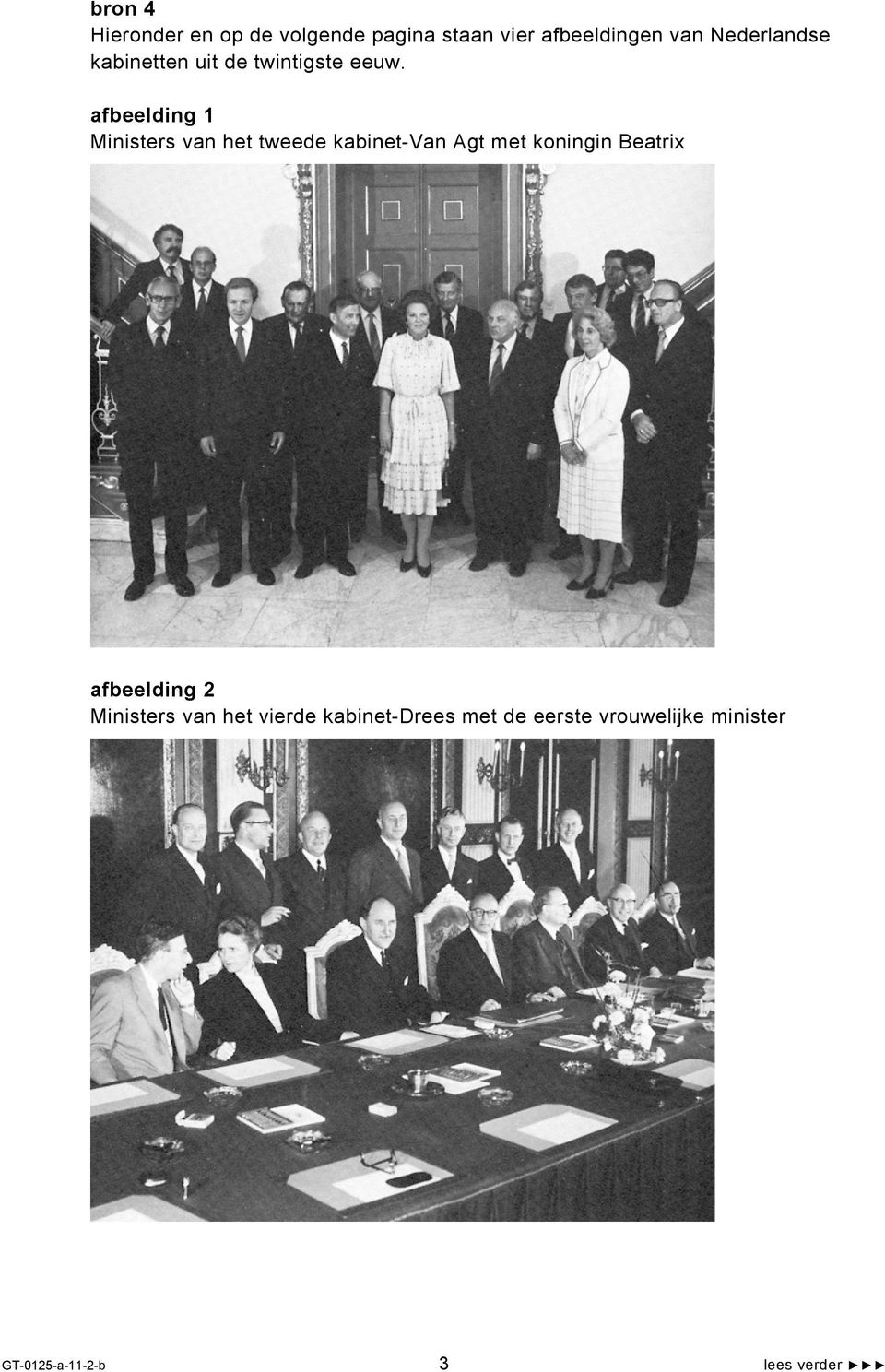 afbeelding 1 Ministers van het tweede kabinet-van Agt met koningin Beatrix