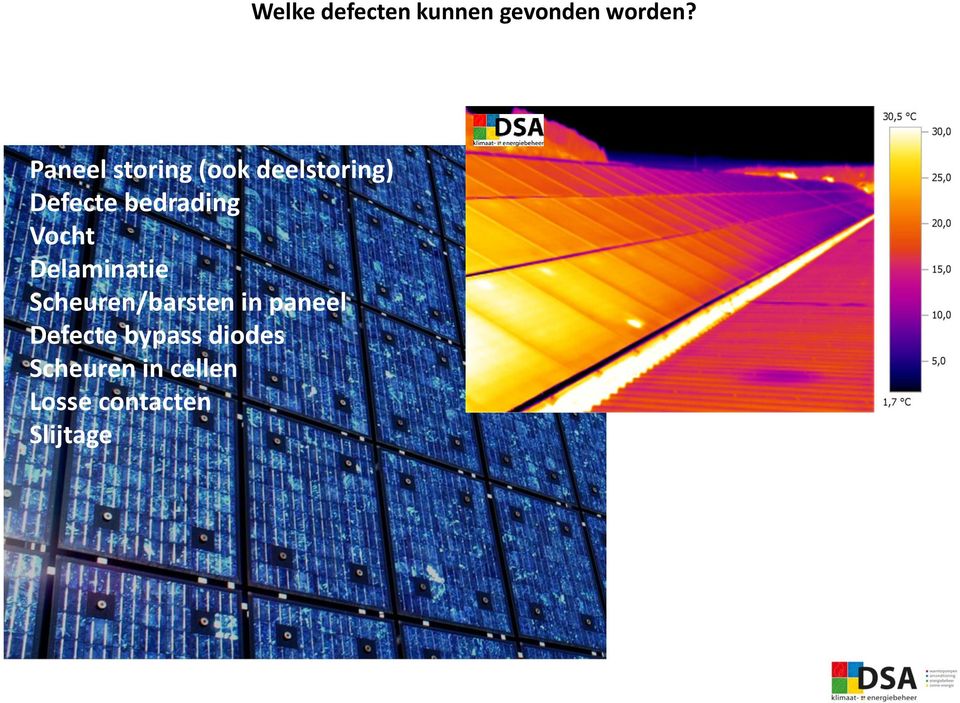 paneel Defecte bypass diodes Scheuren in cellen