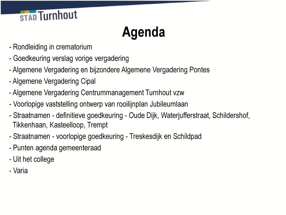 ontwerp van rooilijnplan Jubileumlaan - Straatnamen - definitieve goedkeuring - Oude Dijk, Waterjufferstraat, Schildershof,