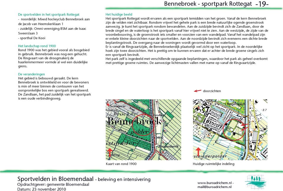 De Ringvaart van de droogmakerij de haarlemmermeer vormde al wel een duidelijke grens. De veranderingen Het gebied is bebouwd geraakt.