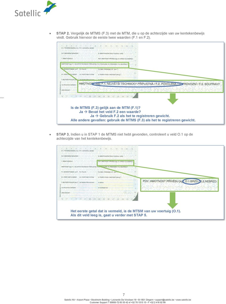 Alle andere gevallen: gebruik de MTMS (F.3) als het te registreren gewicht. STAP 3.