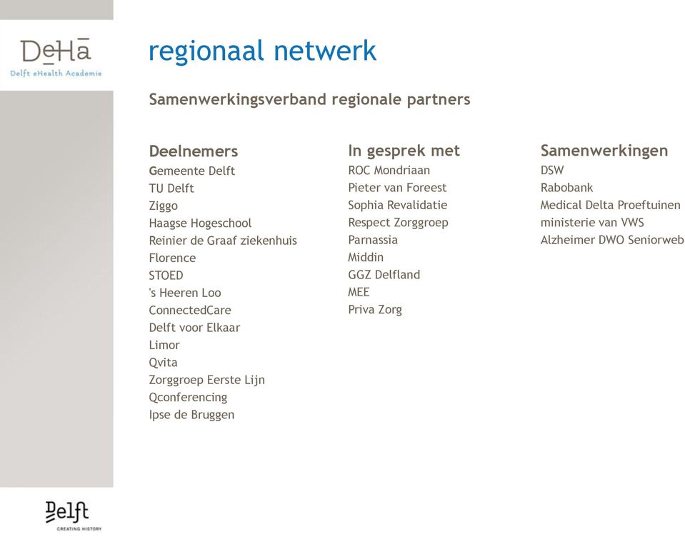 Qconferencing Ipse de Bruggen In gesprek met ROC Mondriaan Pieter van Foreest Sophia Revalidatie Respect Zorggroep