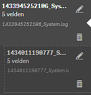 2 Gegevens toevoegen en beheren met Gegevensbeheer 1. Klik op @ op de gegevenstabel die u wilt bewerken. 2. Bewerk de selectie van gegevensvelden. 3.