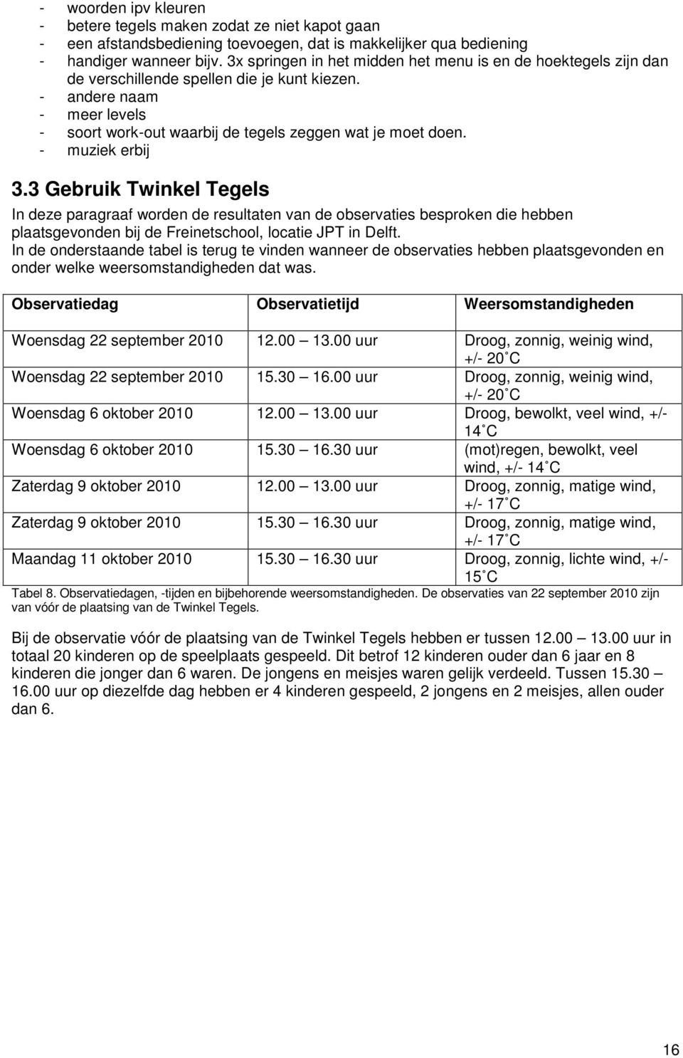 - muziek erbij 3.3 Gebruik Twinkel Tegels In deze paragraaf worden de resultaten van de observaties besproken die hebben plaatsgevonden bij de Freinetschool, locatie JPT in Delft.