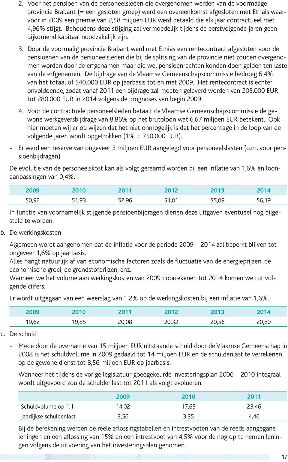 Door de voormalig provincie Brabant werd met Ethias een rentecontract afgesloten voor de pensioenen van de personeelsleden die bij de splitsing van de provincie niet zouden overge nomen worden door