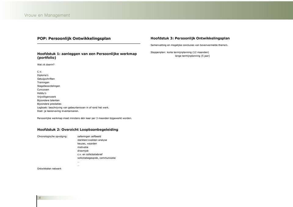 Diploma s Getuigschriften Trainingen Stagebeoordelingen Cursussen Hobby s Vrijwilligerswerk Bijzondere talenten Bijzondere prestaties Logboek: beschrijving van gebeurtenissen in of rond het werk.