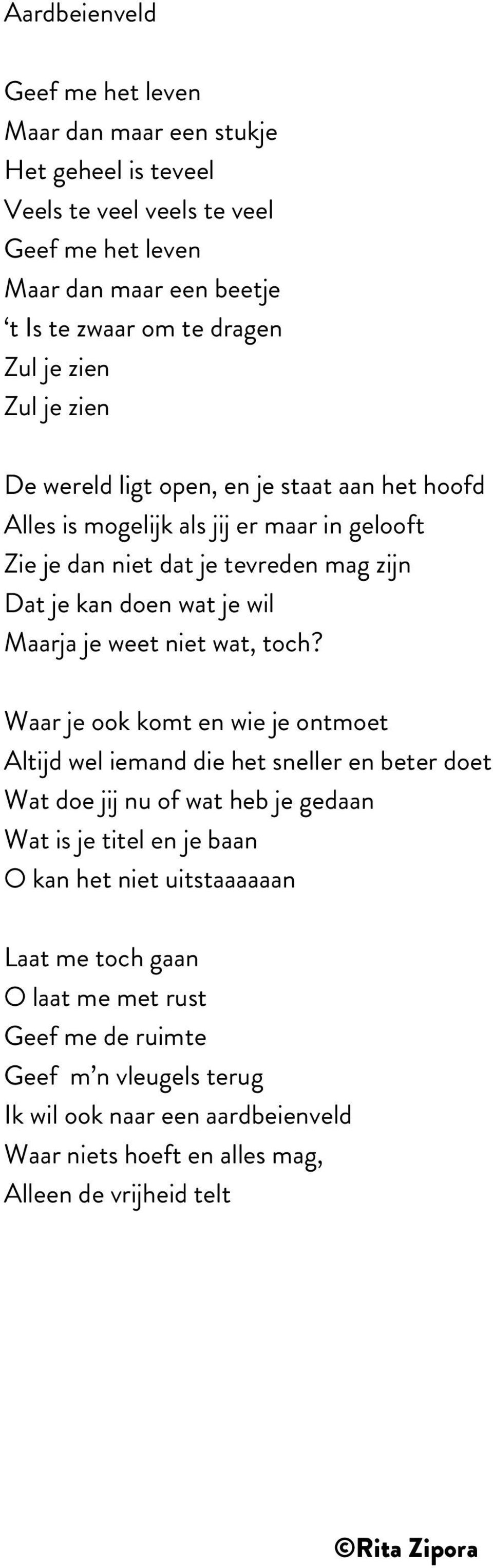 Maarja je weet niet wat, toch?