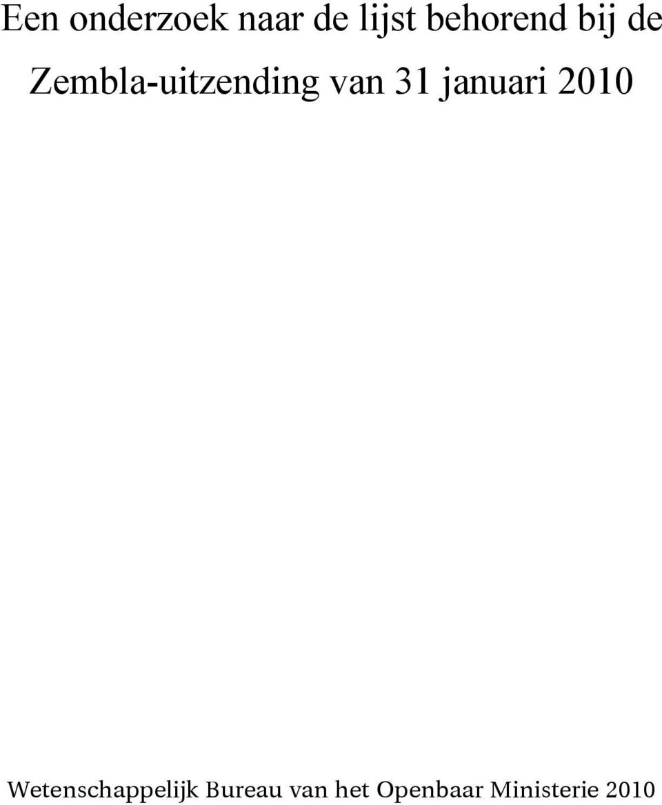 van 31 januari 2010