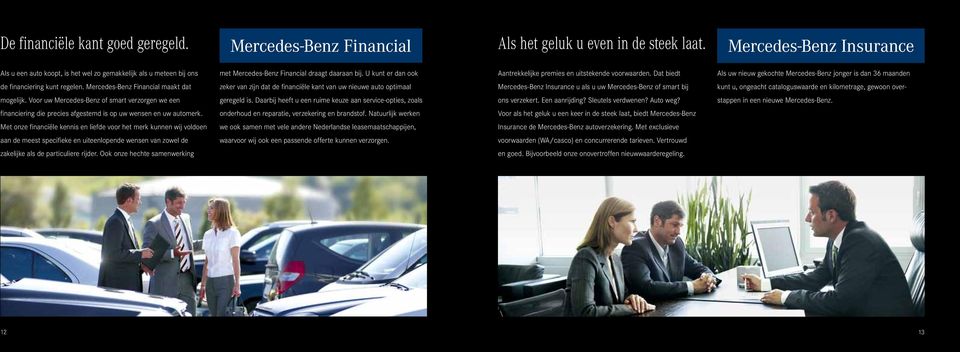 Mercedes-Benz Financial maakt dat zeker van zijn dat de financiële kant van uw nieuwe auto optimaal Mercedes-Benz Insurance u als u uw Mercedes-Benz of smart bij kunt u, ongeacht cataloguswaarde en