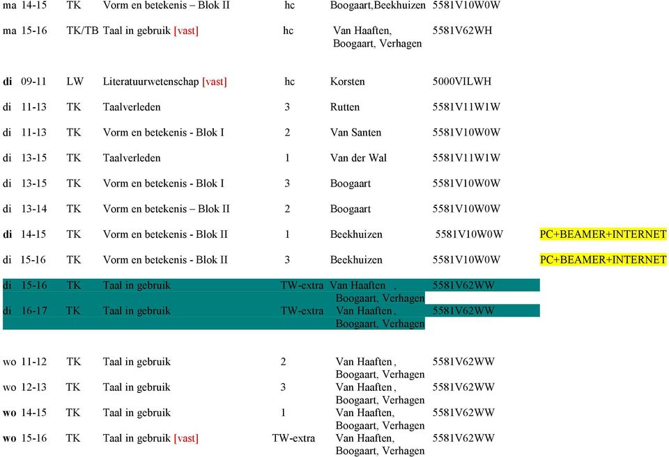 Boogaart 5581V10W0W di 13-14 TK Vorm en betekenis Blok II 2 Boogaart 5581V10W0W di 14-15 TK Vorm en betekenis - Blok II 1 Beekhuizen 5581V10W0W PC+BEAMER+INTERNET di 15-16 TK Vorm en betekenis - Blok