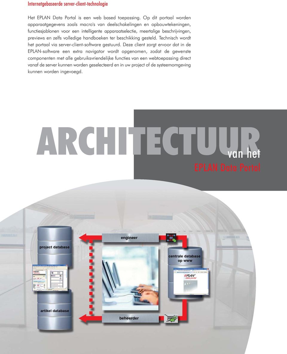 beschrijvingen, previews en zelfs volledige handboeken ter beschikking gesteld. Technisch wordt het portaal via server-client-software gestuurd.