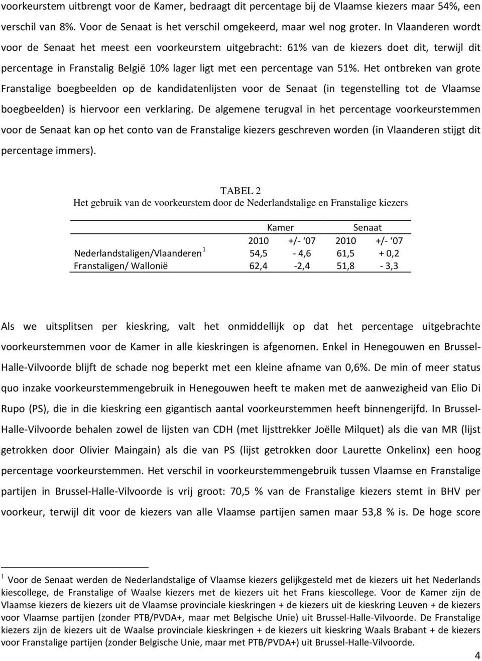 Het ontbreken van grote Franstalige boegbeelden op de kandidatenlijsten voor de Senaat (in tegenstelling tot de Vlaamse boegbeelden) is hiervoor een verklaring.