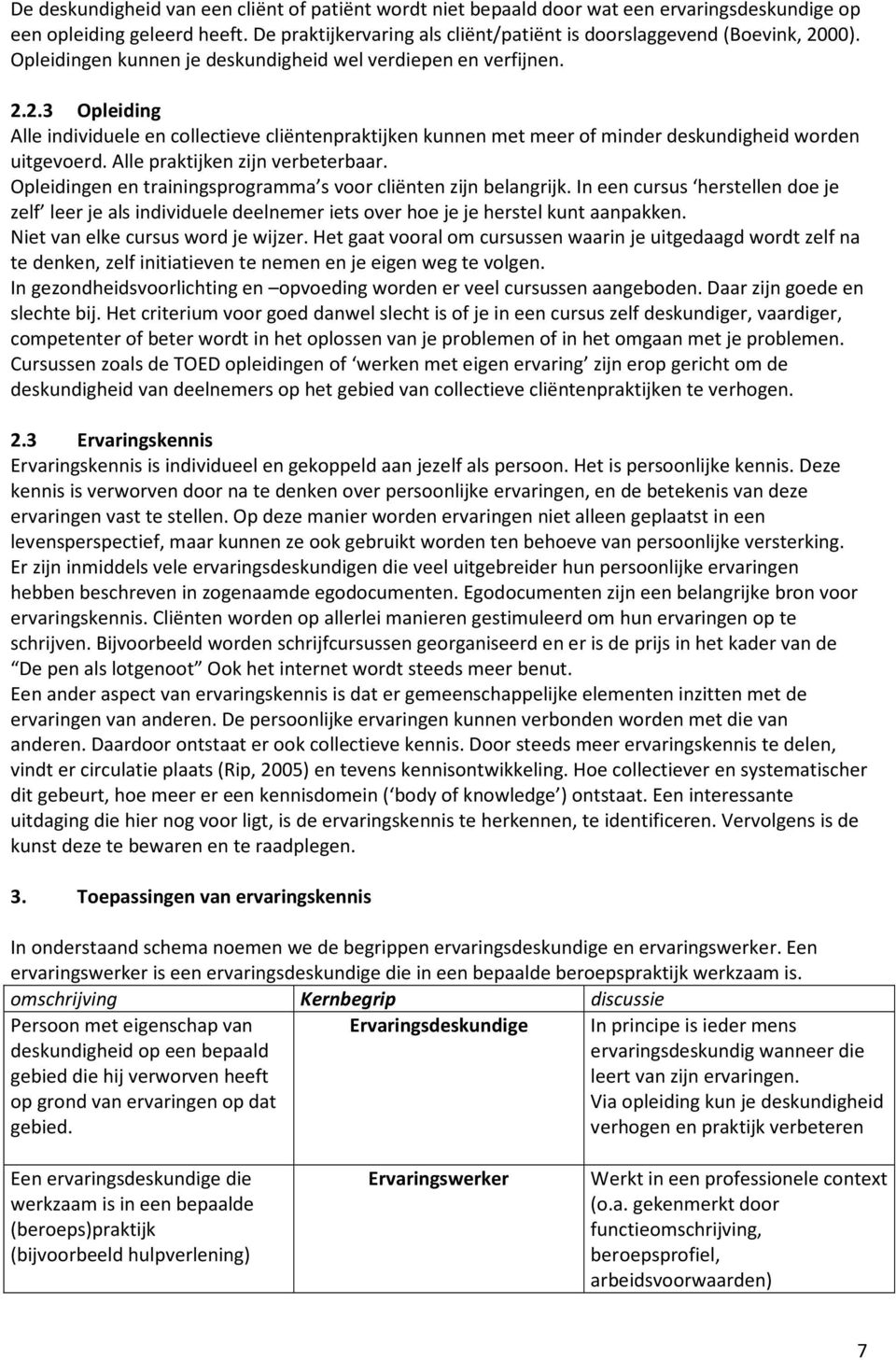 Alle praktijken zijn verbeterbaar. Opleidingen en trainingsprogramma s voor cliënten zijn belangrijk.