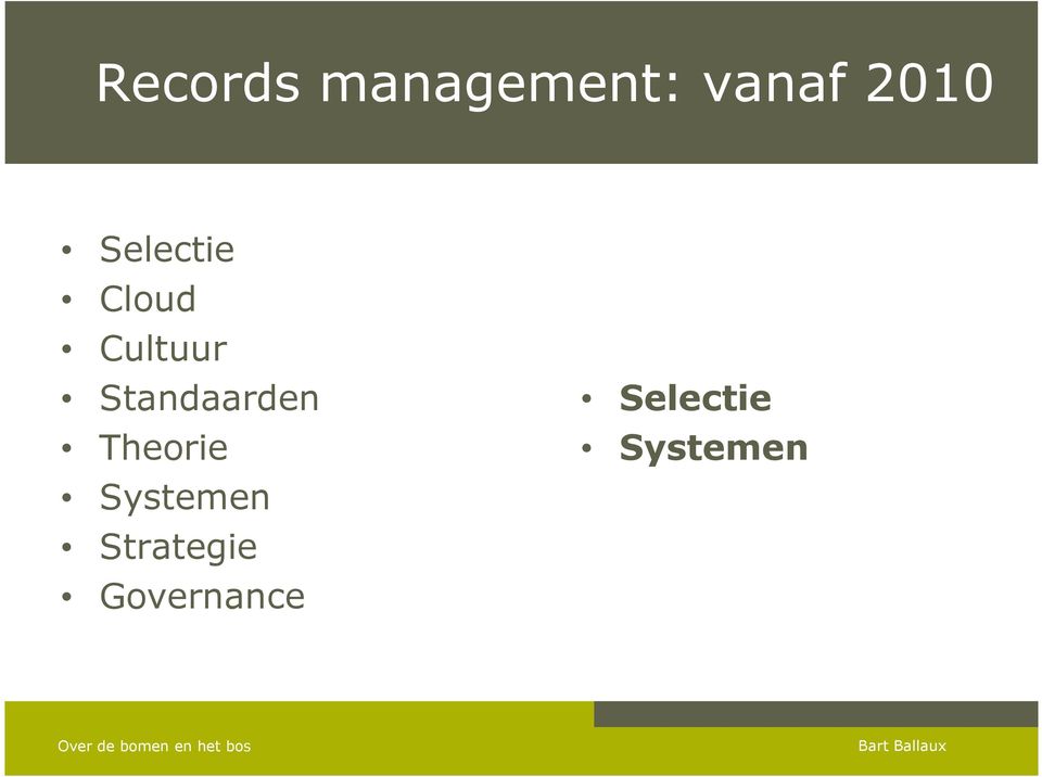 Standaarden Theorie Systemen