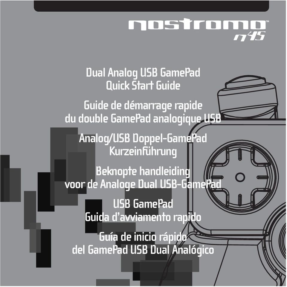 Beknopte handleiding voor de Analoge Dual USB-GamePad USB GamePad Guida