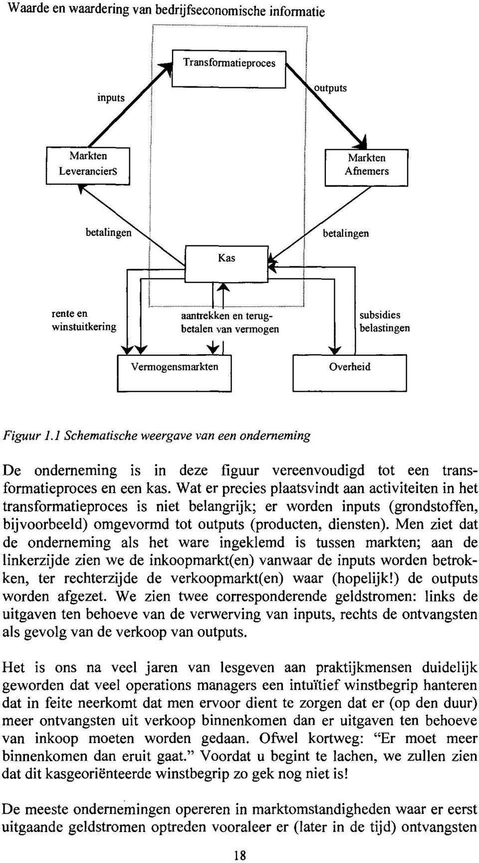 Wat er precies plaatsvindt aan activiteiten in het transformatieproces is niet belangrijk; er worden inputs (grondstoffen, bijvoorbee!d) omgevormd tot outputs (producten, diensten).