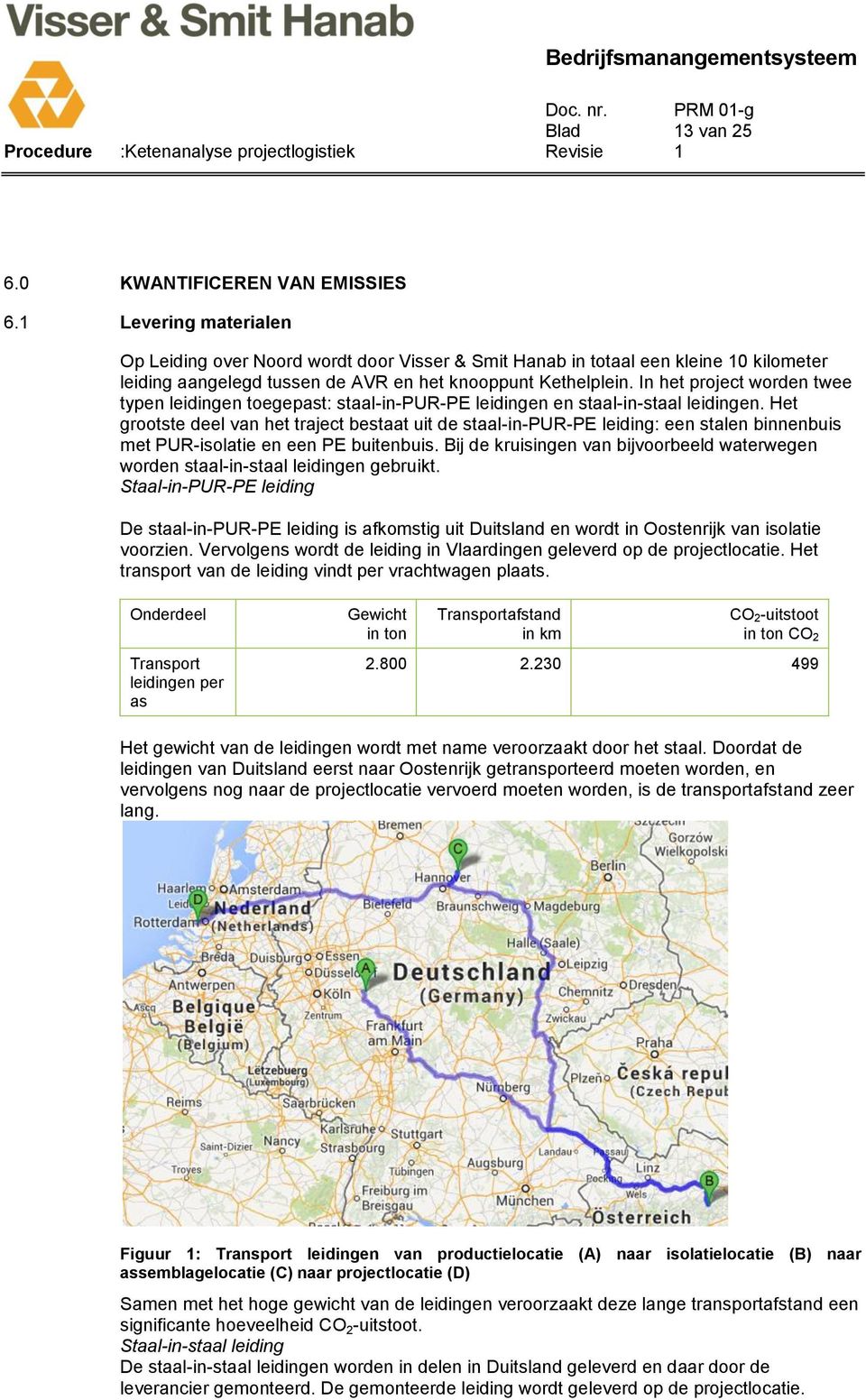 In het project worden twee typen leidingen toegepast: staal-in-pur-pe leidingen en staal-in-staal leidingen.