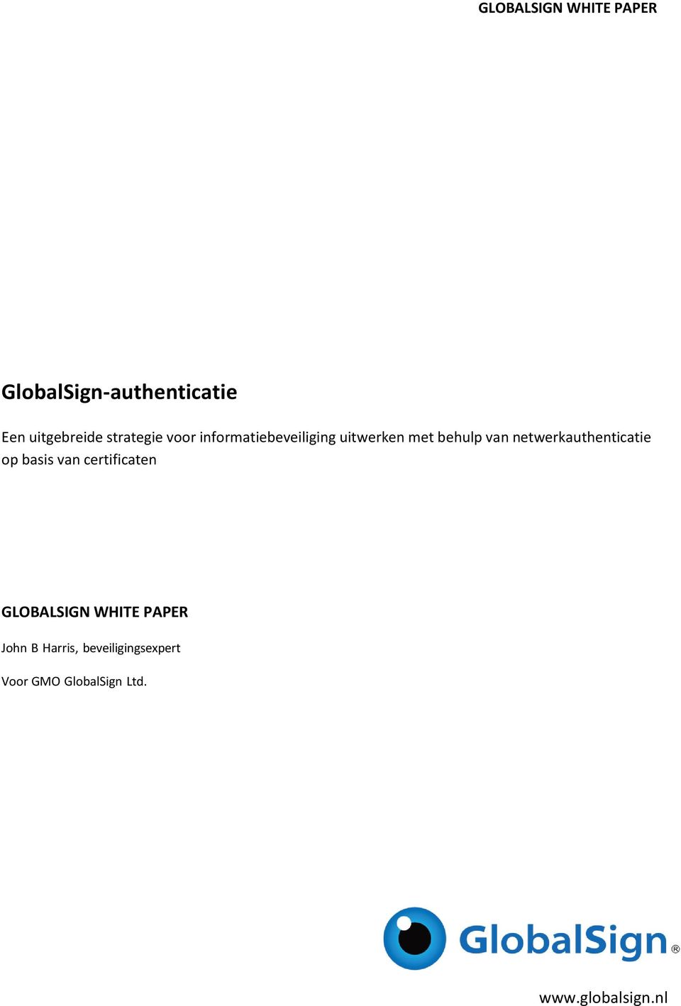 netwerkauthenticatie op basis van certificaten GLOBALSIGN