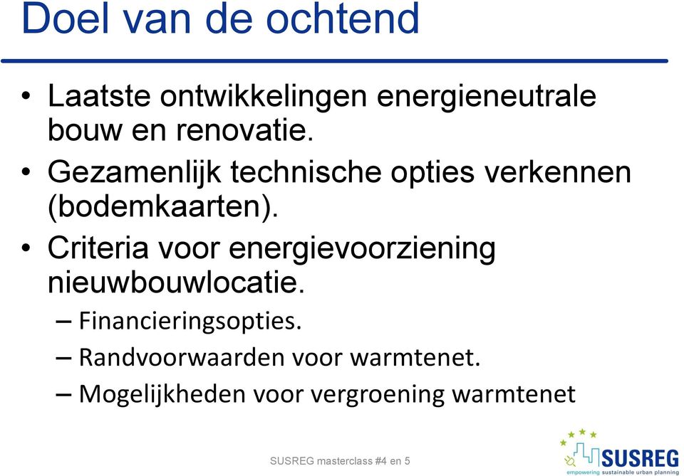 Criteria voor energievoorziening nieuwbouwlocatie.