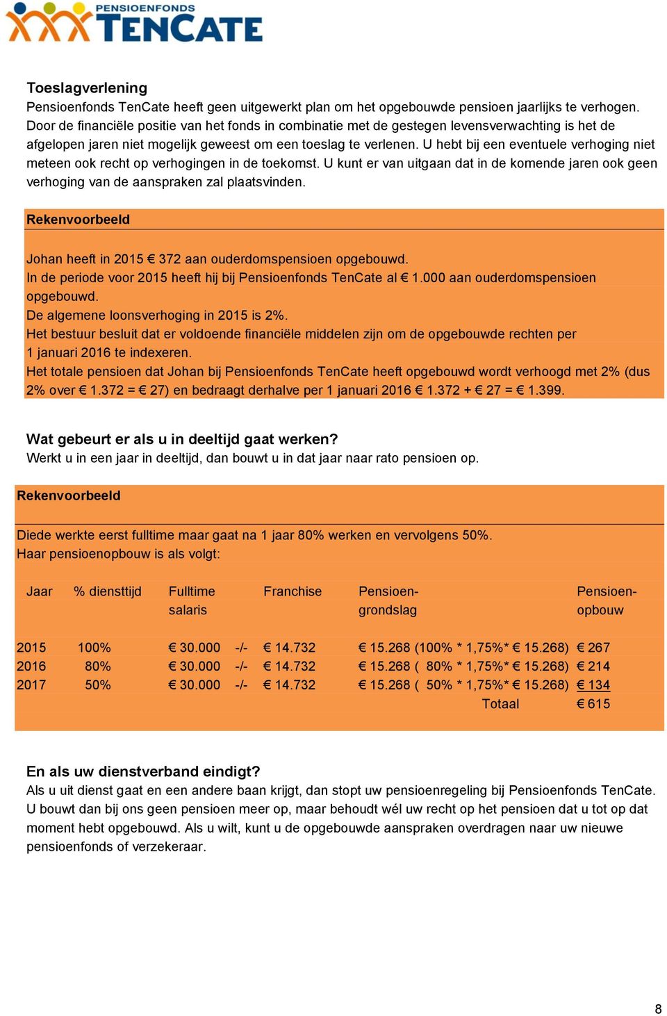 U hebt bij een eventuele verhoging niet meteen ook recht op verhogingen in de toekomst. U kunt er van uitgaan dat in de komende jaren ook geen verhoging van de aanspraken zal plaatsvinden.