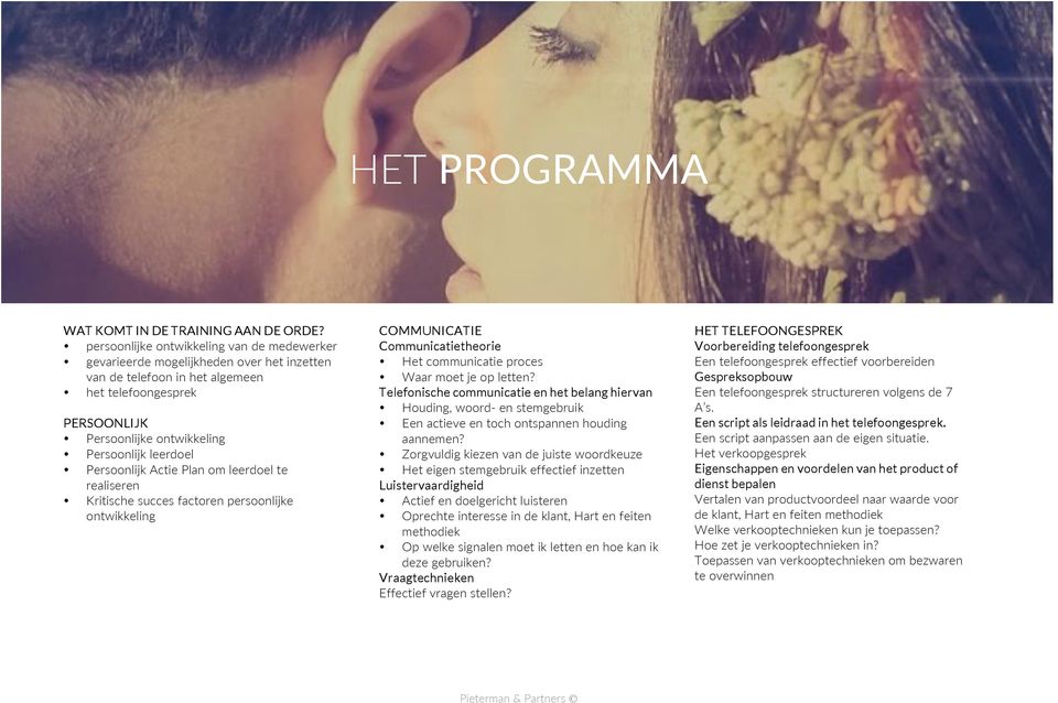 Persoonlijk Actie Plan om leerdoel te realiseren Kritische succes factoren persoonlijke ontwikkeling COMMUNICATIE Communicatietheorie Het communicatie proces Waar moet je op letten?