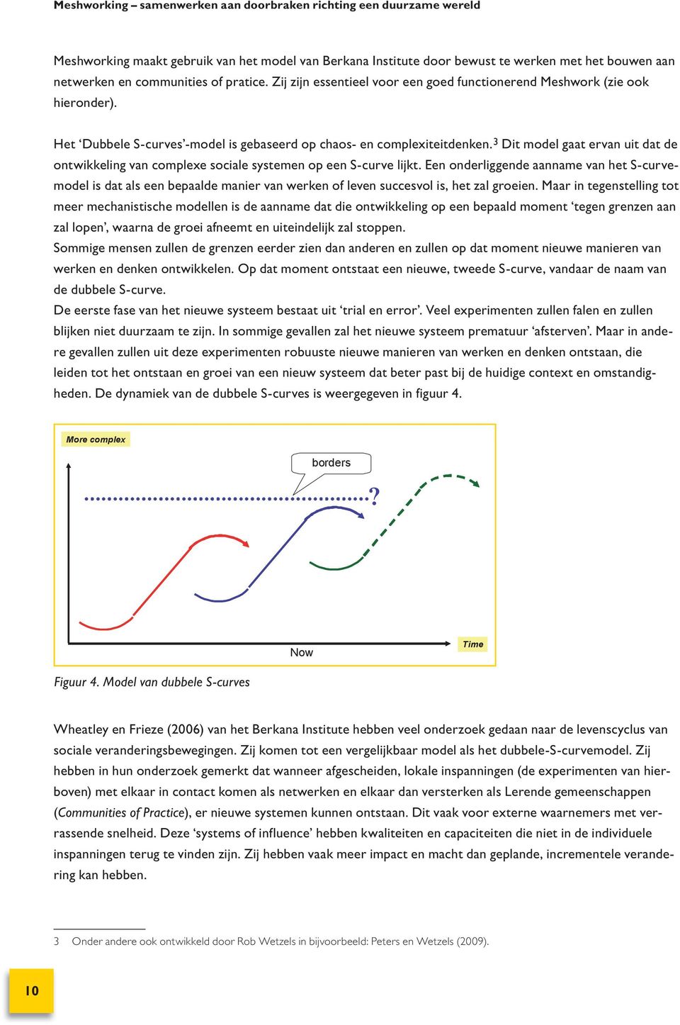 3 Dit model gaat ervan uit dat de ontwikkeling van complexe sociale systemen op een S-curve lijkt.