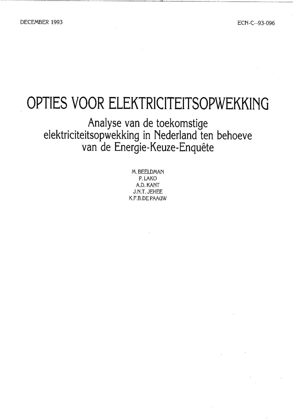 elektriciteitsopwekking in Nederland ten behoeve van de