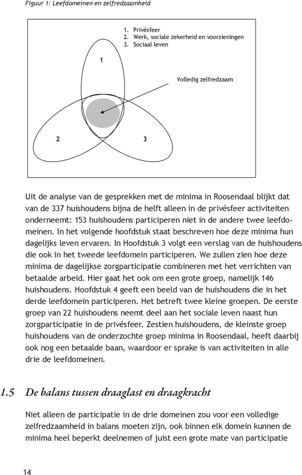 153 huishoudens participeren niet in de andere twee leefdomeinen. In het volgende hoofdstuk staat beschreven hoe deze minima hun dagelijks leven ervaren.