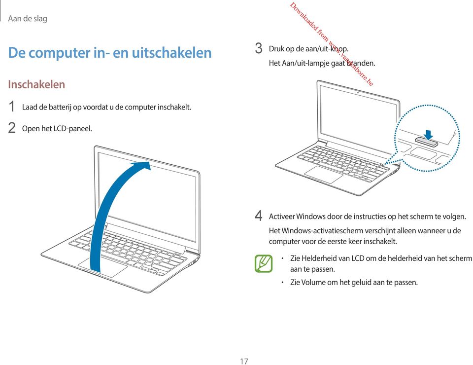 4 Activeer Windows door de instructies op het scherm te volgen.