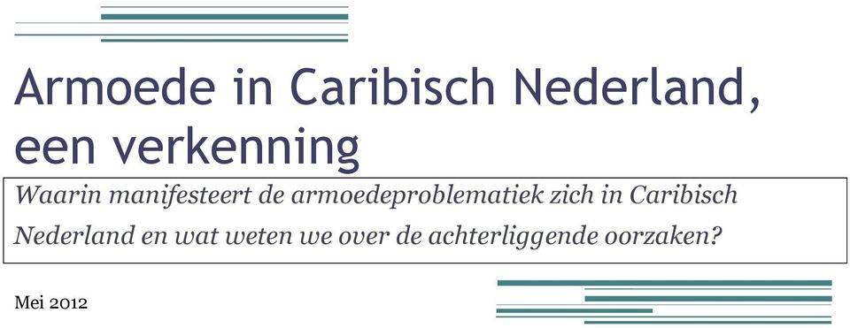 armoedeproblematiek zich in Caribisch