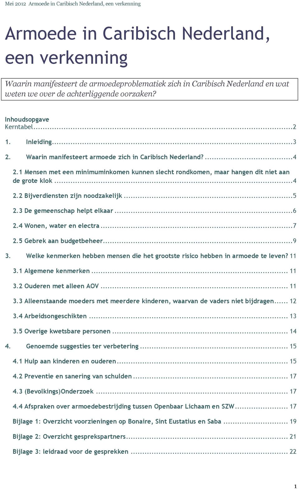 .. 5 2.3 De gemeenschap helpt elkaar... 6 2.4 Wonen, water en electra... 7 2.5 Gebrek aan budgetbeheer... 9 3. Welke kenmerken hebben mensen die het grootste risico hebben in armoede te leven? 11 3.