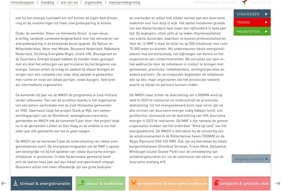 De Natuur en Milieufederaties, Meer met Minder, Bouwend Nederland, Rabobank Nederland, Stichting Energieke Regio, Uneto-VNI, Bouwgarant en de Duurzame Energie koepel hebben de handen ineen geslagen