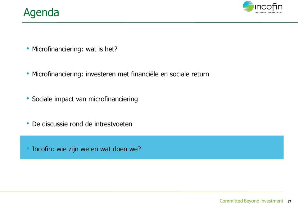 sociale return Sociale impact van microfinanciering